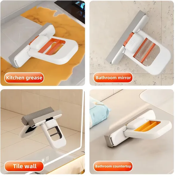 2_pics_Mini_Foldable_Sponge_Cleaner_with_Self-Wringing_Handle_|_Compact_Wet_&_Dry_Cleaning_Tool_for_Home,_Kitchen,_Bathroom,_Car_&_Office_|_Portable_Space-Saving_Cleaner
