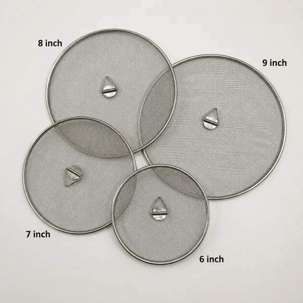 4_pics_Stainless_Steel_7,8,9,10_Food_Cover/Milk_Cover_Jali/Steel_Jali/Multipurpose_Net_Lid_for_Fruits/Kitchen_Utensils_Set_of_4_pcs(7,8,9,10_inch)