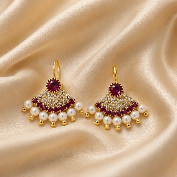 Maharashtrian_Pressing_Bugadi_Earrings_|_Stone_Cz_Hangings_And_Gold_Finish_Bridal_Bugadi_For_Women