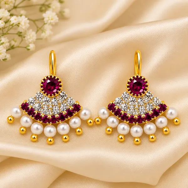 Maharashtrian_Pressing_Bugadi_Earrings_|_Stone_Cz_Hangings_And_Gold_Finish_Bridal_Bugadi_For_Women