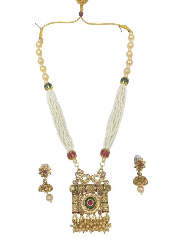Gold-Plated_Long_Pearl_Mala_Necklace_|_Peacock_Filigree_Pendant_Design_With_Jhumka_Earrings