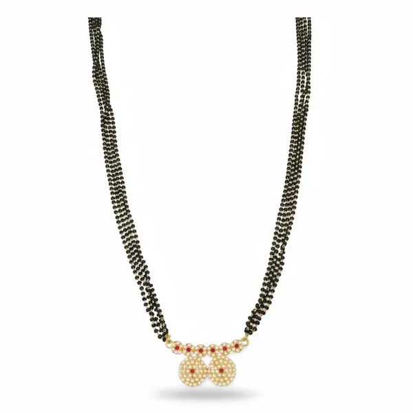 Traditional_Long_4_Line_Mala_Style_Black_Bead_Mangalsutra_With_Stone_Pendant_For_Women