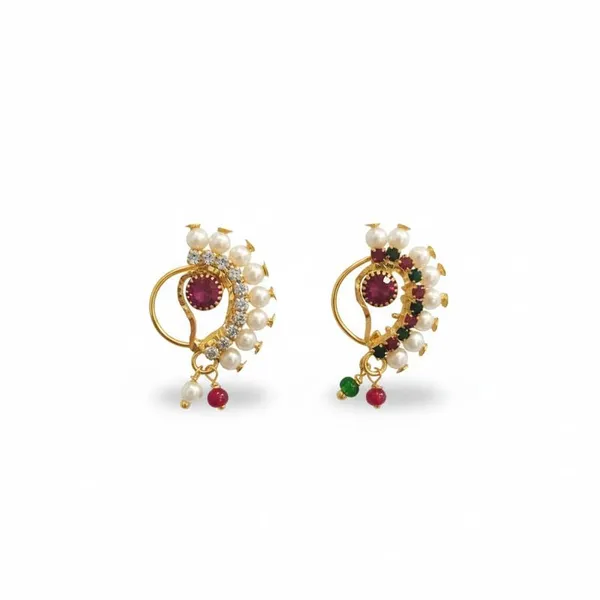 Traditional_Non-Piercing_Maharashtrian_Pressing_Nath_Combo_With_Stone_Detailing_For_Women_&_Girls