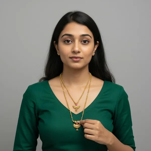 Traditional_Gold-Plated_Chandrakor_Design_Double_Layer_Necklace_Combo_With_Stone_Pendant_For_Women_&_Girls_(Adjustable)