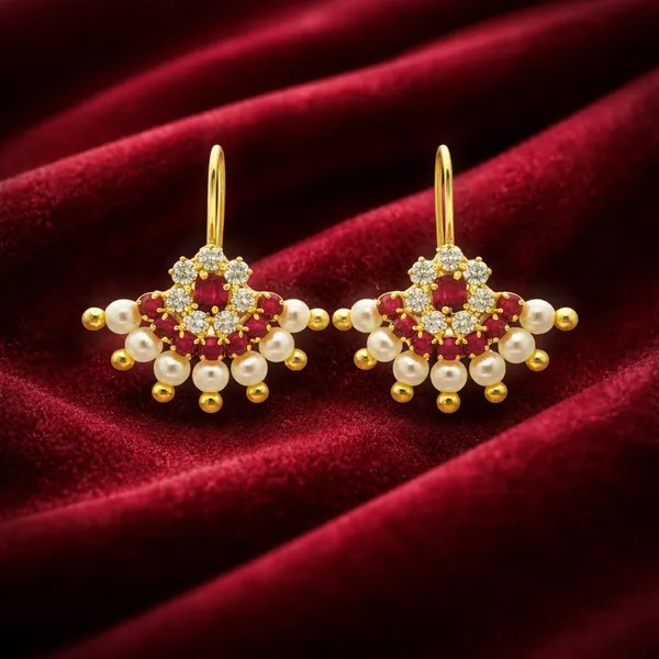 Traditional_Maharashtrian_Pressing_Bugadi_Earrings_|_Stone_Work_And_Gold_Finish_Bugadi_For_Women