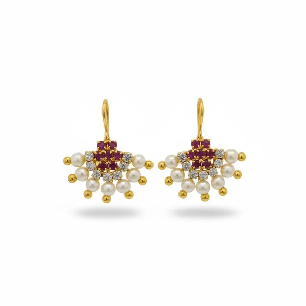 Traditional_Maharashtrian_Pressing_Bugadi_Earrings_|_Cluster_Design_Stone_And_Gold_Finish_Bugadi_For_Women