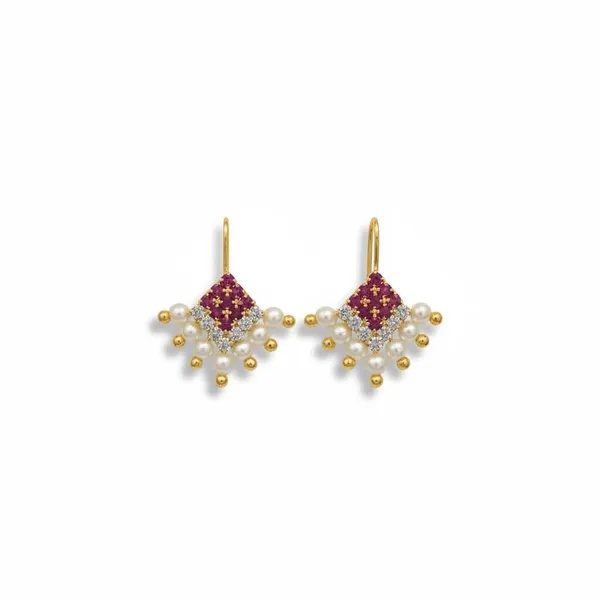 Maharashtrian_Fan_Shape_Pressing_Bugadi_Earrings_|_Stone_Work_And_Gold_Finish_Bugadi_For_Women