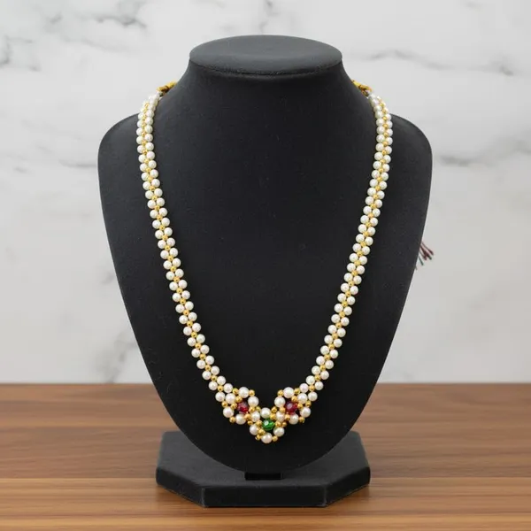 Gold_Plated_Stone_Necklace_|_Red_And_Green_Crystal_Pendant_|_Traditional_Wedding_Jewelry_For_Women