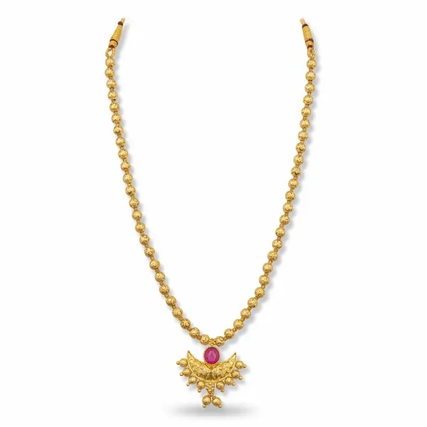Chandrakor_Beaded_Necklace_|_Gold_Plated_Short_Necklace_With_Stone_|_Traditional_Jewelry_For_Women