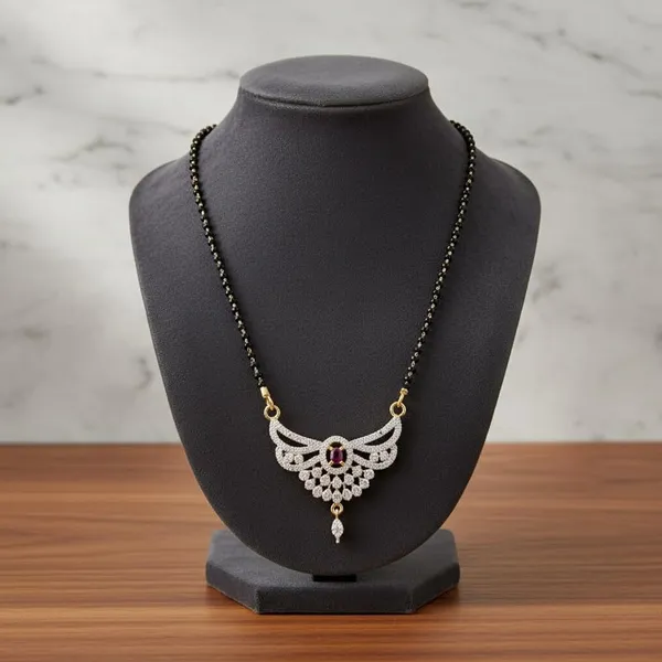 Gold_Plated_Ad_Stone_Mangalsutra_|_18_Inch_Black_Beads_Chain_|_Traditional_Jewelry_For_Women