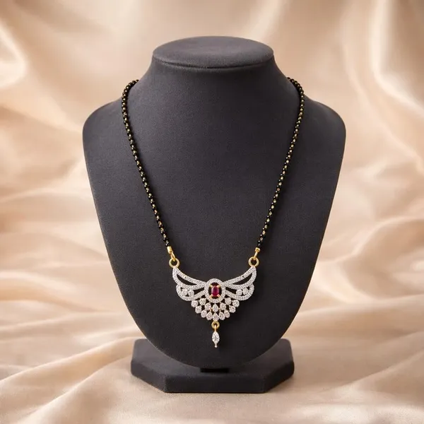 Gold_Plated_Ad_Stone_Mangalsutra_|_18_Inch_Black_Beads_Chain_|_Traditional_Jewelry_For_Women