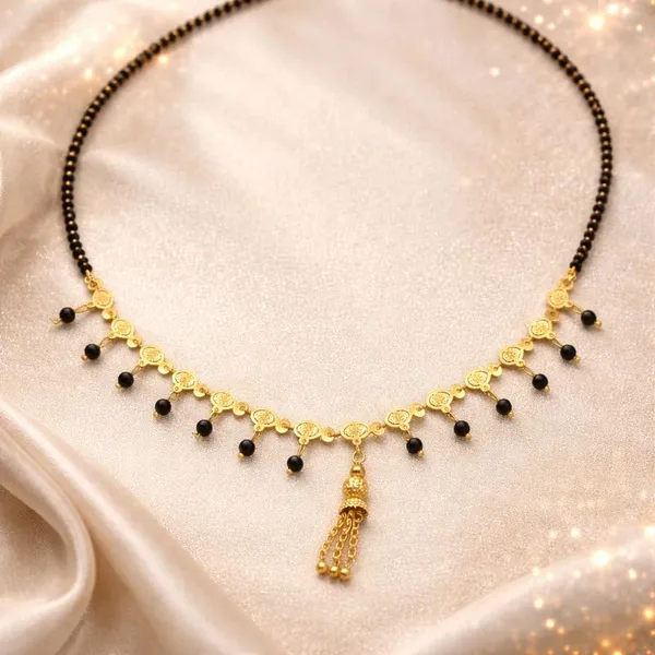 Traditional_Gold_Plated_Mangalsutra_|_18_Inch_Elegant_Black_Beads_Chain_|_Classic_Jewelry_For_Women