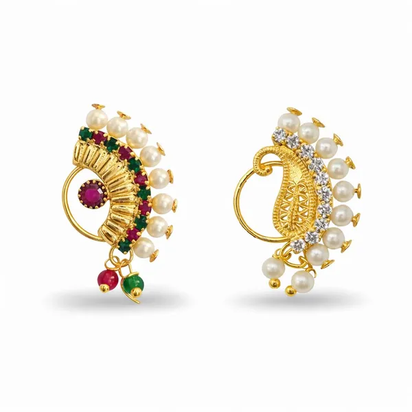 Traditional_Maharashtrian_Pressing_Nath_Combo,_Gold_Plated_Brass,_Pearl_&_Multicolor_Stone_Studded,_Bridal_Nose_Ring,