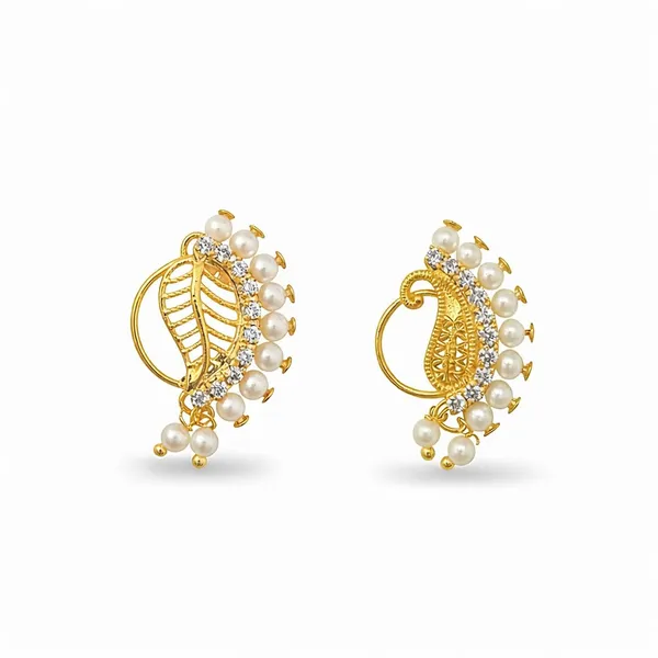 Traditional_Maharashtrian_Nath_Clip_On_Nose_Ring_Without_Piercing,_Gold_Plated_Brass_With_Multicolor_Stones,