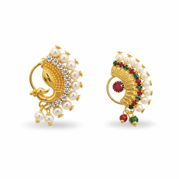Traditional_Maharashtrian_Nose_Ring_Without_Piercing_Pearl_Gold_Plated_Nath_Clip_On_Nose_Ring_For_Women