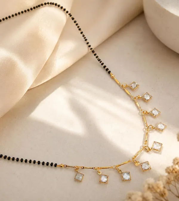 Gold_Plated_Mangalsutra_For_Women_|_Black_Beads_Chain_With_Sparkling_Crystal_Stone_Pendant_|_Traditional_Daily_Wear_Mangalsutra_For_Girls_&_Women