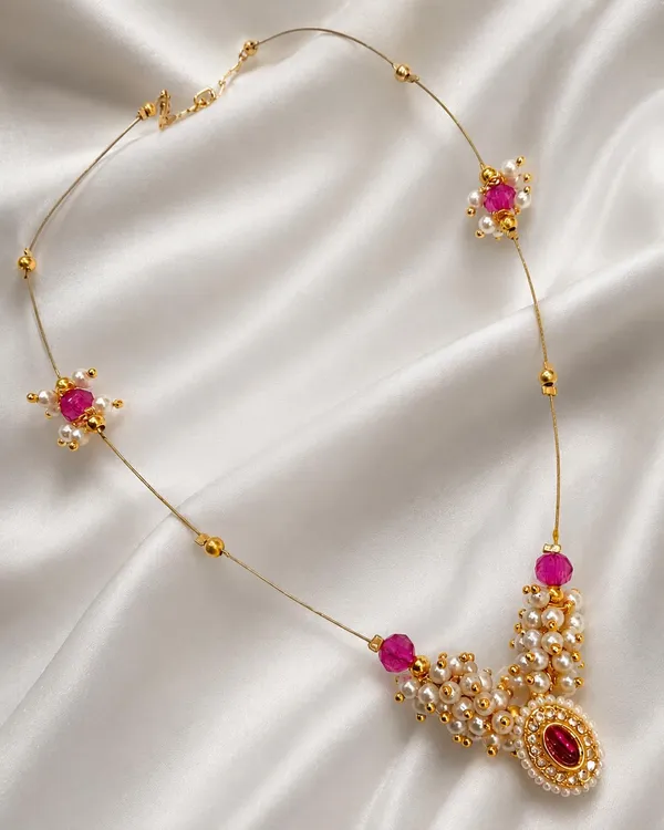 Invisible_Necklace_For_Women_|_Pink_Stone_&_Pearl_Gold_Plated_Lightweight_Traditional_Jewellery_For_Party,_Function_&_Daily_Wear