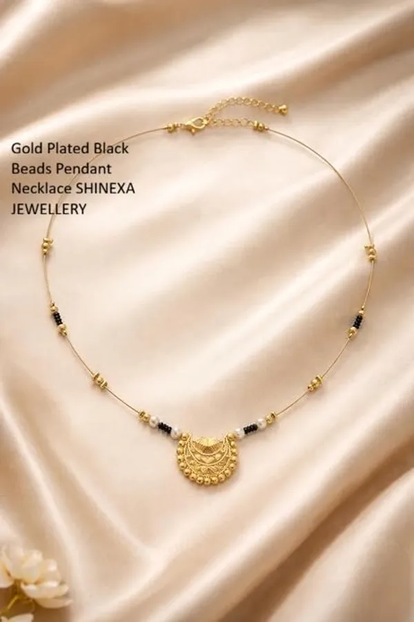Traditional_Mangalsutra_Necklace_For_Women,_Gold-Toned_Pendant_With_Black_Beads