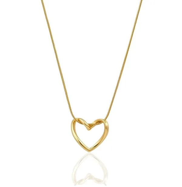 Golden_Anti_Tarnish_Twisted_Heart_Pendant_Locket_Love_Heart_Necklace_With_Chain_For_Women's_&_Girls_|_Aesthetic_Jewellery_Neck_Chain_Locket_Necklace_for_Girls