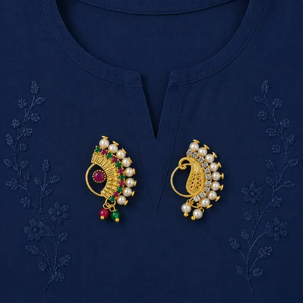 Traditional_Maharashtrian_Pressing_Nath_Combo,_Gold_Plated_Brass,_Pearl_&_Multicolor_Stone_Studded,_Bridal_Nose_Ring,