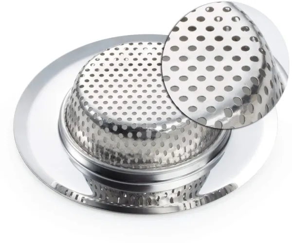 KitchenFest_2_Pcs_Stainless_Steel_Sink_Strainer_Kitchen_Drain_Net_Basin_Basket_Filter_Stopper_Drainer/Jali_Strainer_(Steel_Pack_of_2)