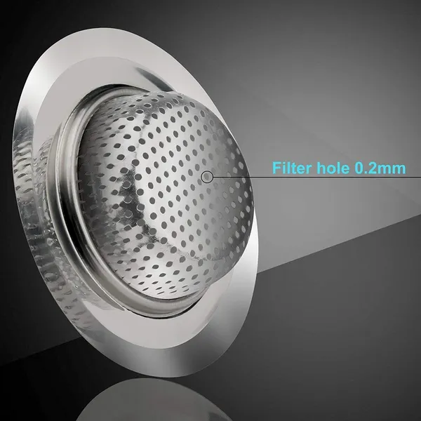 KitchenFest_2_Pcs_Stainless_Steel_Sink_Strainer_Kitchen_Drain_Net_Basin_Basket_Filter_Stopper_Drainer/Jali_Strainer_(Steel_Pack_of_2)