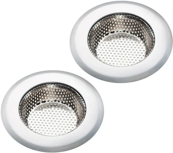 KitchenFest_2_Pcs_Stainless_Steel_Sink_Strainer_Kitchen_Drain_Net_Basin_Basket_Filter_Stopper_Drainer/Jali_Strainer_(Steel_Pack_of_2)