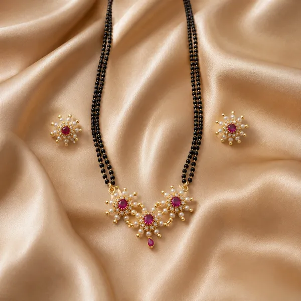Long_Mala_Style_Black_Bead_Mangalsutra_With_Color_Stone_Pendant_For_Women