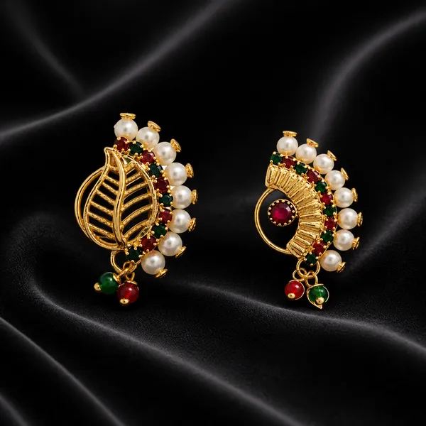 Traditional_Maharashtrian_Nose_Ring_For_Women_Without_Piercing_Pearl_Gold_Plated_Nath_Clip_On_Nose_Ring_For_Girls