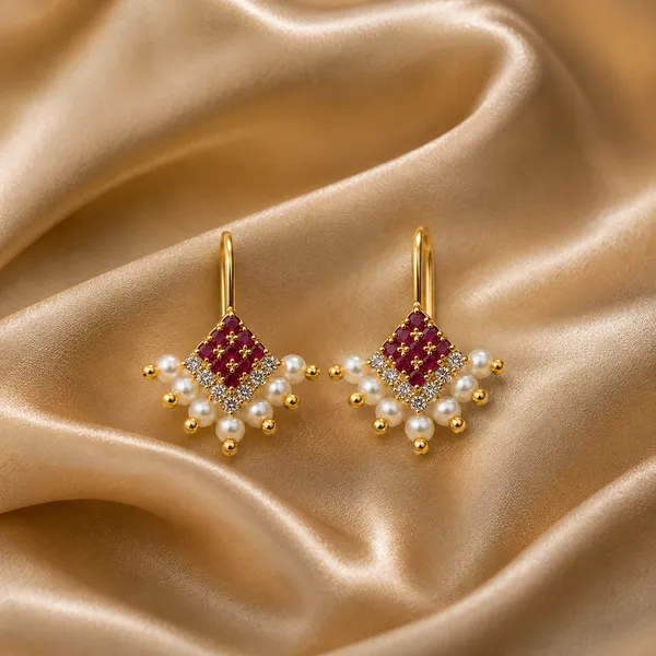 Maharashtrian_Fan_Shape_Pressing_Bugadi_Earrings_|_Stone_Work_And_Gold_Finish_Bugadi_For_Women