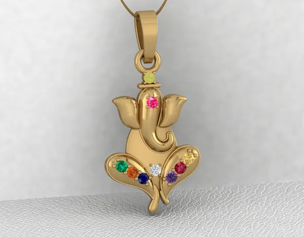 Prism_Jewel_Gold_Plated_Unisex_Ganpati_Navratan_Pendant_with_Cubic_Zirconia_Atypical_Diamond_Ganesha_Pendant