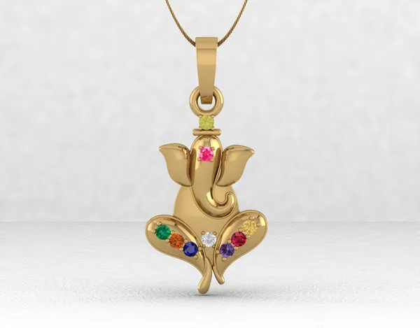 Prism_Jewel_Gold_Plated_Unisex_Ganpati_Navratan_Pendant_with_Cubic_Zirconia_Atypical_Diamond_Ganesha_Pendant