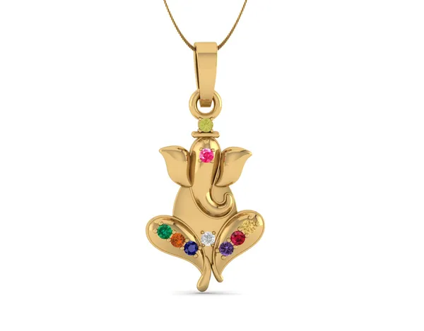 Prism_Jewel_Gold_Plated_Unisex_Ganpati_Navratan_Pendant_with_Cubic_Zirconia_Atypical_Diamond_Ganesha_Pendant