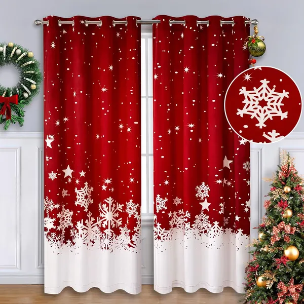 Pack_of_2-Christmas_Curtain_|_Reindeer_Printed_Elegant_Holiday_Décor,_Grommet_Top,_Light_Filtering_Panel_for_Home,_Bedroom,_Christmas_Party_Decoration