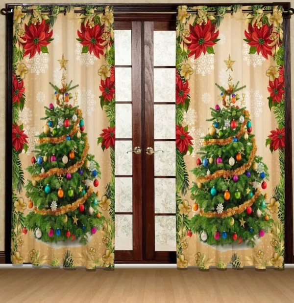 Pack_Of_2_-Printed__Multicolor_christmas_Tree_Polyester_Semi_Blackout__Curtain