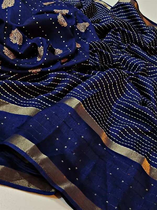 Dola_Silk_Sequence_Border_Printed_Saree_With_Blouse