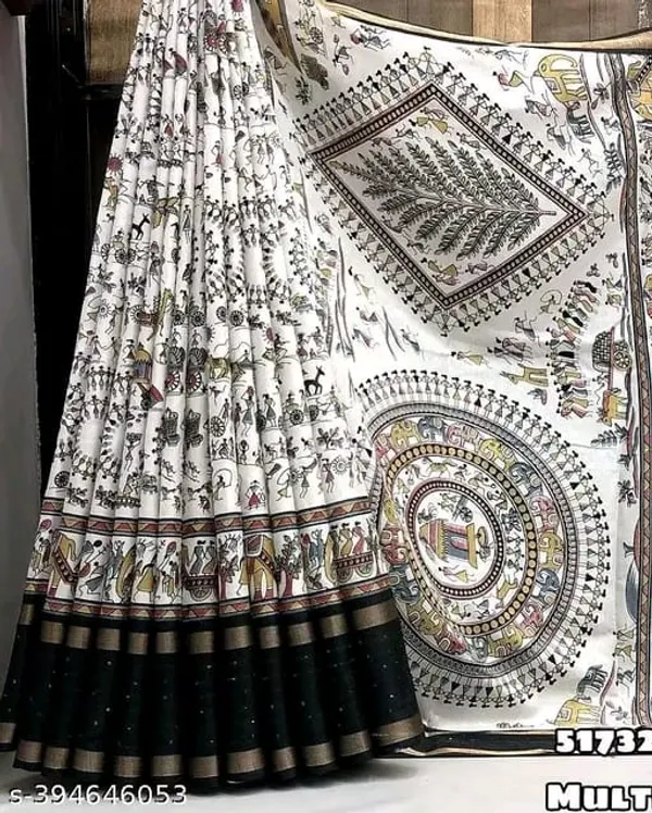 Dola_Silk_Sequence_Border_Printed_Saree_With_Blouse