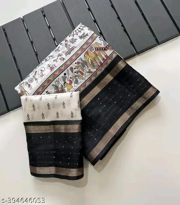 Dola_Silk_Sequence_Border_Printed_Saree_With_Blouse