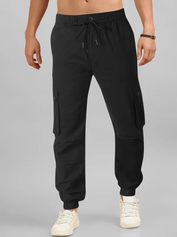 The_Cargo_Cavalry_Black_loose_fit_Cotton_Cargos