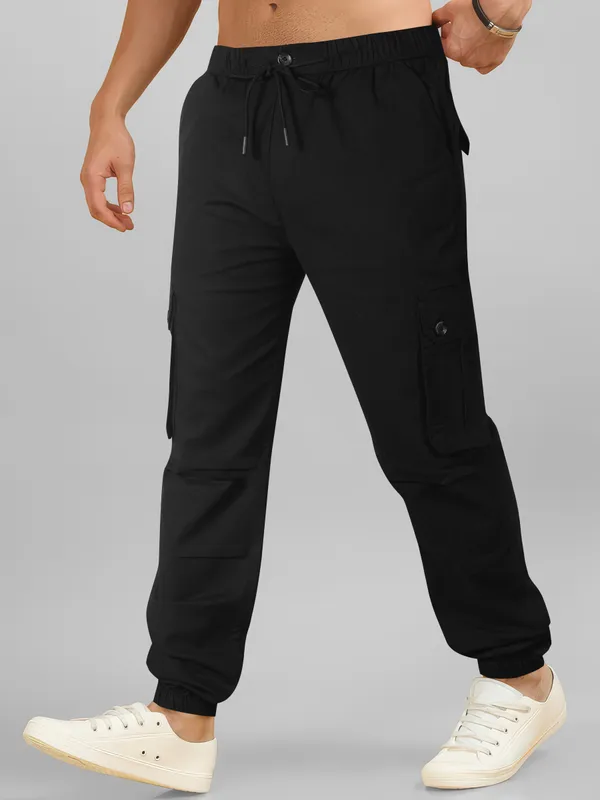 The_Cargo_Cavalry_Black_loose_fit_Cotton_Cargos
