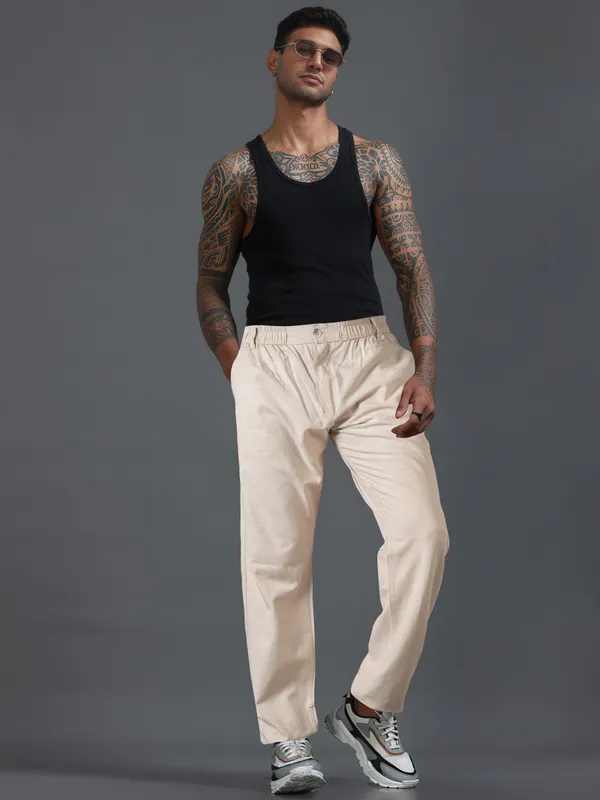 Men's_Relaxed_Fit_Linen_Trouser_By_Just_Black