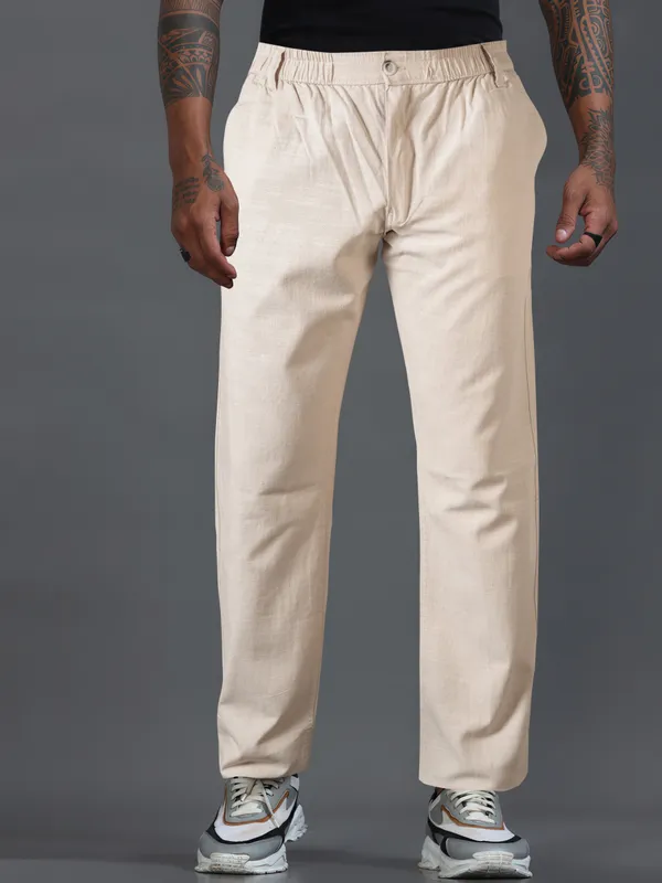 Men's_Relaxed_Fit_Linen_Trouser_By_Just_Black