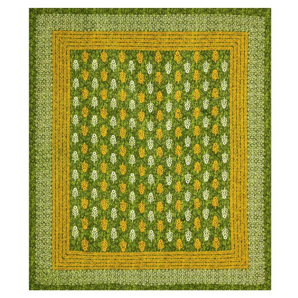 Motif_Printed_Jaipuri_Cotton_Double_Bedsheet_with_2_Pillow_Covers_(Green)
