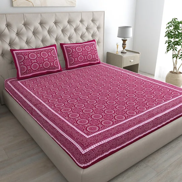 Jaipuri_Prints_Cotton_Double_Bedsheet_with_set_of_2_Pillow_Covers