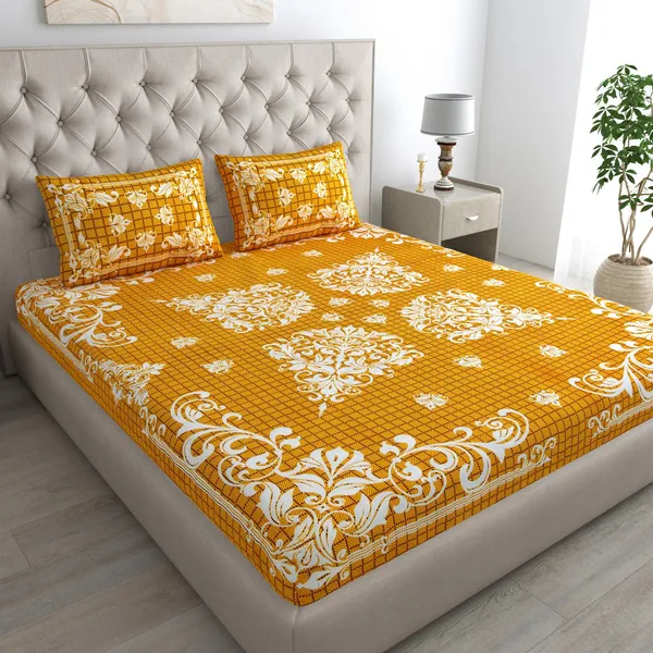 Pure_Cotton_Floral_Bedsheet_For_Double_Bed_For_Your_Living_Room_With_2_Pillow_Cover