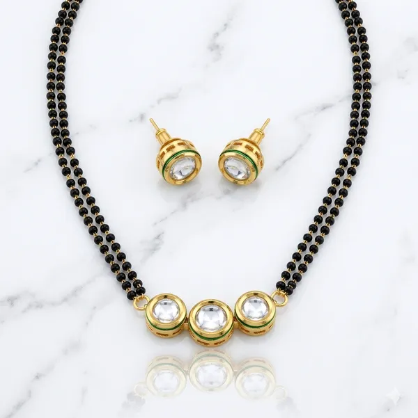 Minimal_Kundan_Polki_Mangalsutra_Set_with_Earrings