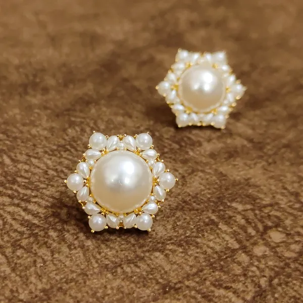 Classic_Pearl_Floral_Stud_Earrings_–_Elegant_Designer_Artificial_Jewellery_