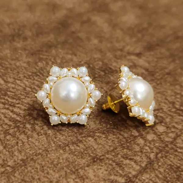 Classic_Pearl_Floral_Stud_Earrings_–_Elegant_Designer_Artificial_Jewellery_