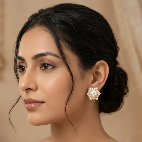 Classic_Pearl_Floral_Stud_Earrings_–_Elegant_Designer_Artificial_Jewellery_