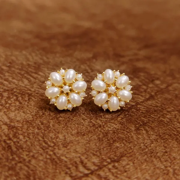 Elegant_Pearl_Floral_Stud_Earrings_–_Classic_Designer_Imitation_Jewellery_